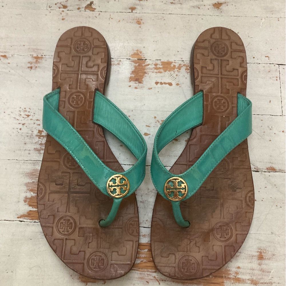 Tory Burch Thora Green Patent Leather